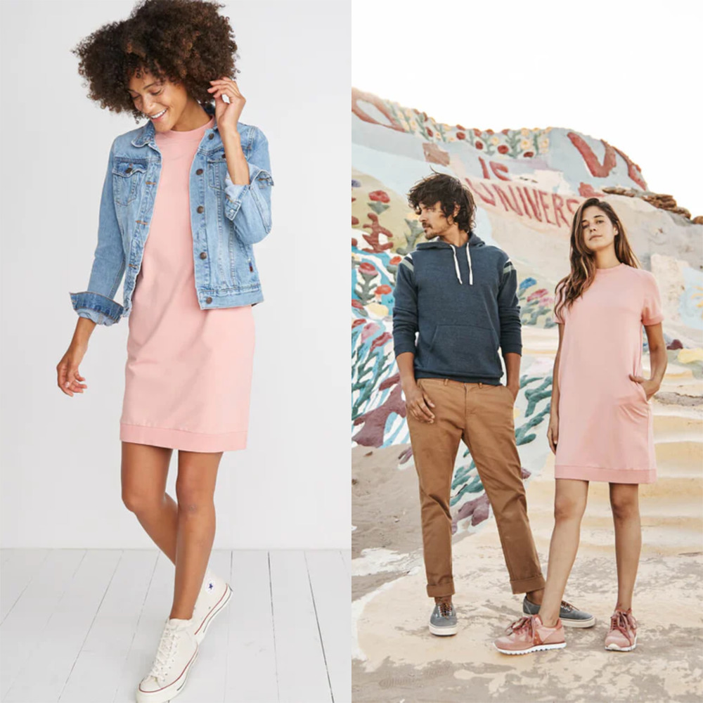 Marine Layer Cassidy Sweatshirt Dress Vintage Peach Pockets Women's Small H14104 - Picture 12 of 12